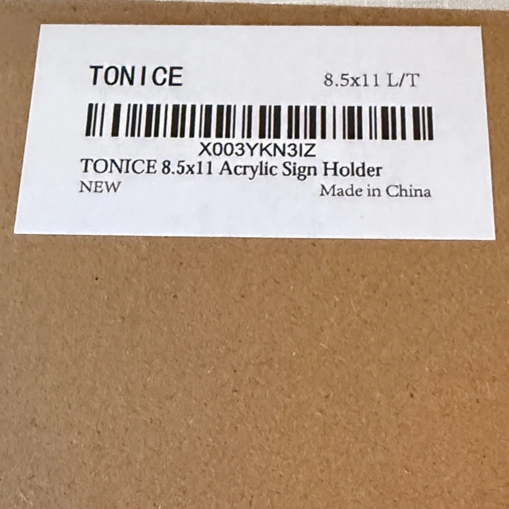 Set of 6 -New Natural Oak Acrylic Sign/Picture Frames